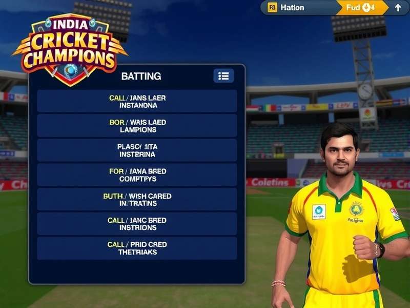 India Cricket Champions Game Screenshot